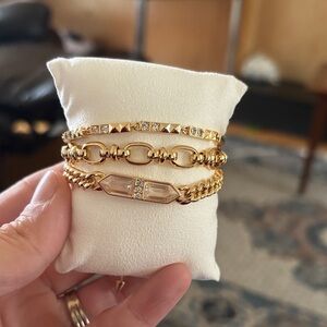 Chic Gold Bracelet Trio